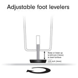 Henn&Hart Rectangular TV Stand for TV's up to 55" in White, TV Stands for the Living Room Henn&Hart