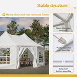 KEIKI 20x15ft Party Tent with 1 Doors & 7 Windows, Outdoor Canopy Tent Carport Wedding Event Shelter, Waterproof Wedding Tents, UV Protection Outdoor Gazebo for Party, Event,Picnic KEIKI
