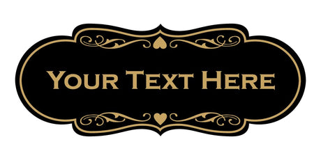 Designer Custom Personalizable Plastic Wall or Door Sign | Your Custom Message | Enter Your Text | Easy to Install Comes With Strong 2 Sided Foam Tape | Business Signs | Home Signs | Property Signs | Signs ByLITA