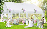 COBIZI 20x20ft Party Tent Heavy Duty for Parties Waterproof, Wedding and Event Canopy & Carport, Carpas para Fiestas with Removable Sidewalls & Built-in Sandbag, UV50+, White(Better Than Galvanized) COBIZI