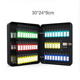 Stainless Steel Heavy Duty Key Cabinet,Security Metal Key Box，Black 72-bit WoodArtSupply