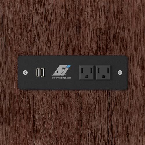 AFI, Northfield Murphy Bed Chest Full with 6" Mattress, Storage Drawer & Built-in USB Charger, Burnt Amber AFI