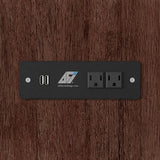 AFI, Northfield Murphy Bed Chest Full with 6" Mattress, Storage Drawer & Built-in USB Charger, Burnt Amber AFI