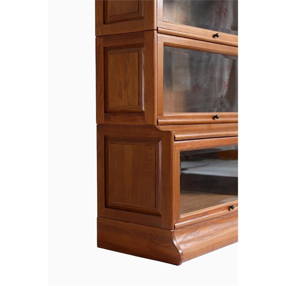Crafters and Weavers Arts and Crafts 5-Stack Wood Barrister Bookcase in Cherry Crafters and Weavers
