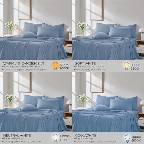 Southshore Fine Living, Inc. 6 Piece, 21 Inch Extra Deep Pocket King Sheet Set, Pet Hair Resistant Bedding w/ 4 Pillow Cases, Blue King Sheets Deep Pocket Set, Easy Care, Coronet Blue Sheets Southshore Fine Living, Inc.