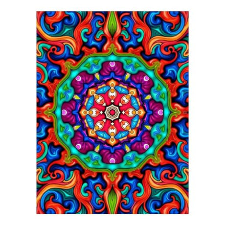 TZTTZT Diamond Art Kits for Adults - Colorful Mandala Kaleidoscope Design Diamond Painting Kits for Adults Beginner, 12x16 in Frameless Diamond Painting Kit for Home Wall Decor TZTTZT