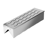 Skyflame Wood Chip Smoker Box, Stainless Steel Double V-shape BBQ Smoke Box with Hinged Lid for Charcoal & Propane Gas Grill, 12.5"(L) x 3.3"(W) x 2.5"(H), U.S. Design Patent Skyflame