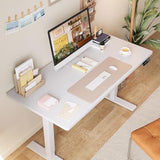 Whole Piece Standing Desk with Wheels Adjustable Height- Mobile Stand up Desk with Lockable Casters, Portable Sit Stand Desks Electric for Home & Office Workstation iWkstation