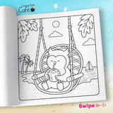 Comfy Summer: Cute and Cozy Coloring Book for Adults & Teens Featuring Summer Hygge Scenes with Adorable Animal Characters WoodArtSupply
