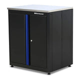 Montezuma Garage Tool Storage System - 30.5 x 24" Locking 2 Door Workbench with Magnetic Latches & Stainless Steel Worktop - BKMG30242BC Montezuma