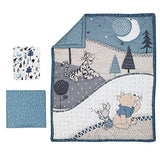 Lambs & Ivy Forever Pooh 3Piece Baby Crib Bedding Set, Blue Lambs & Ivy