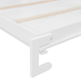 Ball & Cast Hideaway Bed Queen Size Murphy Bed with Ample Storage,Space-Saving Wall-Mounted Design Cabinets Bedframe w/Diamond Stripes,Hydraulic Lift System,for Apartment,White Ball & Cast