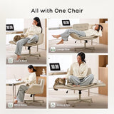 amseatec Criss Cross Chair with Armrests & Wheels, PU Leather Vanity Chair, Comfortable Adjustable Swivel Computer Office Desk Chairs for Home, Make Up, Bed Room (Cream) amseatec