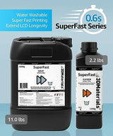 SuperFast 4K 3D Printer Resin Water Washable, 50um Print in 0.6 sec, Made in Korea by 3DMaterials (1000g, Black) 3DMaterials