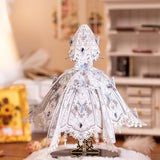 MU 3D Metal Puzzles for Adults Building Flowery Wedding Dress, Miniature Metal Model Kits Assembling, Birthday Bridal Gift DIY Toys Wedding Decoration Desk Decor Confidante Girlfriend Presents