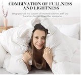 WhatsBedding Feather Down Fiber White Comforter, All Season Luxury Bed Comforter,Ultra Soft 100% Cotton Duvet Insert, Full Size 82"x86" WhatsBedding