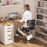 Kneeling Chair, Ergonomic Kneeling Chair with Back Support, kneelings Office Chairs with Adjustable Height and Lumbar Support for Banking Meeting Room Office Home Reception,Improve Postures Generic