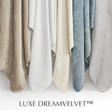 EVERGRACE Velvet Quilt Set King Size, Luxurious Soft Quilted Bedding Sets, Lightweight Velvet Comforter for All Season, Striped Channel Bedspread Coverlet with 2 Shams, Urban Taupe EVERGRACE
