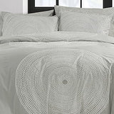Marimekko - King Duvet Cover Set, Smooth Cotton Percale Bedding with Matching Shams, Lightweight Home Decor (Fokus Grey, King) MARIMEKKO