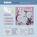 ETSPIL 4 Pre-Printed Embroidery Kit for Adults & Beginners — Learn Step by Step with 4K Videos, Floral Patterns, 33 Beginner-Friendly Stitches, Relaxing Craft at Home