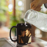 PYD Life 8 Pack Sublimation Coffee Mugs Blanks Black with White Patch 15 OZ Ceramic Photo Mugs Cups Bulk for Cricut Mug Press Print PYD Life