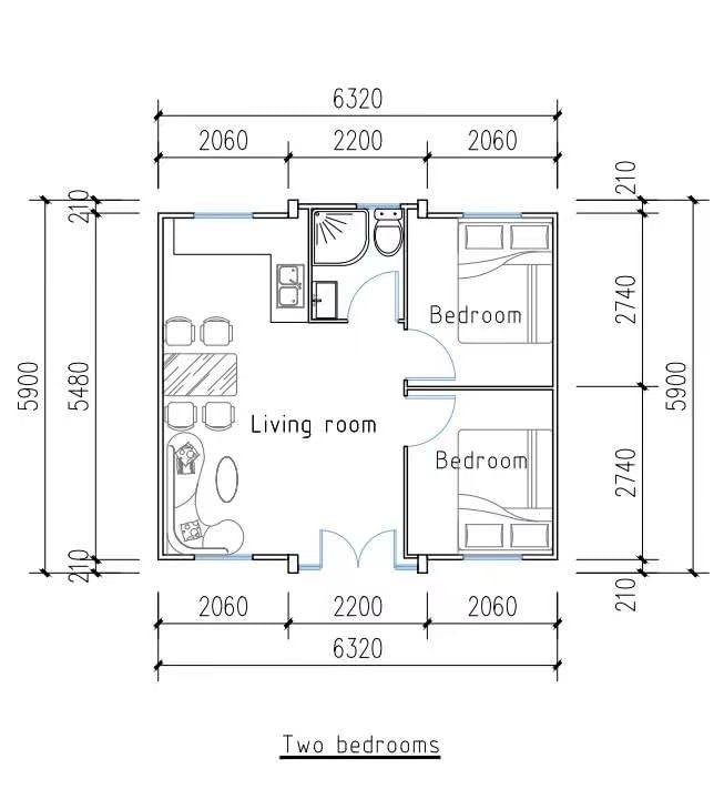 Generic Prefab Expandable Folding House, Modern Sturdy Portable Prefabricated Houses to Live in, Mobile Expandable Plastic Prefab House for Hotel, Booth, Office, Garden House (19ft x 20ft) (White)