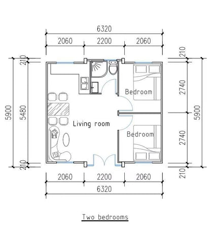 Generic Prefab Expandable Folding House, Modern Sturdy Portable Prefabricated Houses to Live in, Mobile Expandable Plastic Prefab House for Hotel, Booth, Office, Garden House (19ft x 20ft) (White)