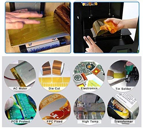 MS WGO 12mm X 33m 108ft Heat Tape Heat Resistant Tape Heat Transfer Tape Thermal Tape High Temp Tape High Temperature Tape Heat Tape for Sublimation for Heat Press No Residue 1Roll MS WGO