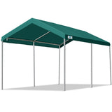 ADVANCE OUTDOOR 10x15 ft Heavy Duty Carports Potable Car Canopy Garage Party Tent Boat Shelter, Adjustable Height from 9.5 ft to 11 ft, Green ADVANCE OUTDOOR