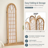 Aletheiawu Room Divider and Folding Privacy Screen, 4 Panel Japanese Shoji Style Room Divider, Partition Divider for Room Separation, Portable Shoji Screen for Home Office Restaurant - Natural Aletheiawu