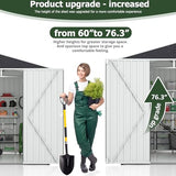 AirWire 8x12 FT Outdoor Storage Shed, Garden Shed with Updated Frame Structure and Lockable Doors, Metal Tool Sheds for Backyard Garden Patio Lawn, Grey AirWire