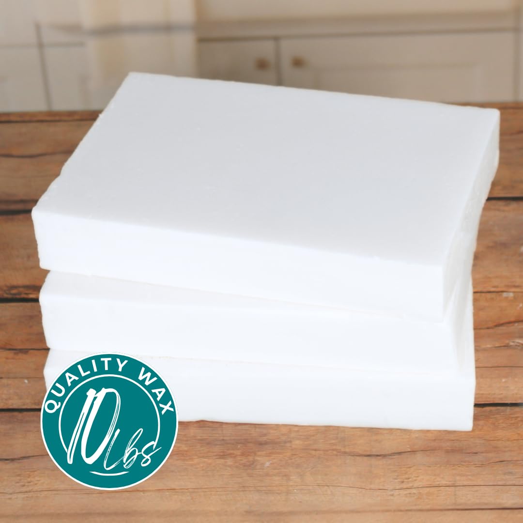 Suave Wax Blend for Container Candles | 10lb Suave Wax Slab for Candle Making | Smooth Blend for High Load Fragrance and Single Pour Formulation |Candle Making Supplies Direct Candle Supply