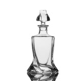Whiskey Decanter 26 oz Twisted Decanter with Glass Stopper for Liquor Wine Scotch Bourbon Vodka Brandy or Mouthwash Bottle QUEEN&STONE LEAD FREE