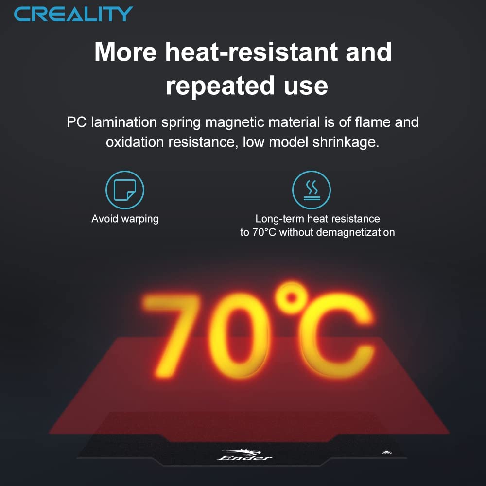 Creality 2 PCS Ender 3 Bed Ultra-Flexible Removable Magnetic Removable Build Surface Hotbed Cover Print Platform Kit for Ender 3 Neo/Ender 3 V2 Neo/Ender 3 S1/Ender 3 S1 Pro/Ender 3 V3 SE 235x235mm Creality