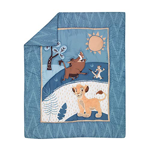 Lambs & Ivy Lion King Adventure 3Piece Baby Crib Bedding Set, Blue Lambs & Ivy