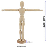 YUENPUN 6 PCS 5.5 Inch Poseable Wood Mannequin Doll, Wood Drawing Mannequin, Wood Art Mannequin Model with Base, Articulated Wood Figure Human Model for Decor, Painting, Gift YUENPUN