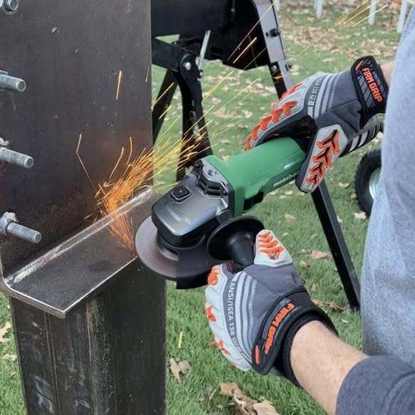 Metabo HPT Angle Grinder | 4-1/2-Inch | 12 Amp | AC Brushless Motor | Variable Speed | 3-Position Side Handle | G12VE2 Metabo HPT