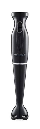 Elite Gourmet EHB3201 Immersion Hand Blender 300 Watts 2 Speed Mixing with Detachable Blades, Detachable Wand Stick Mixer, Smoothies, Baby Food, Soup, Charcoal Black Elite Gourmet