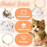 OGNWFUNK 2Pcs Cat Hair Keepsake Bottles, Pet Hair Keychain for Collecting Hair, Furever Gift for Pet Lovers, Cat Keychain Memory Keepsake