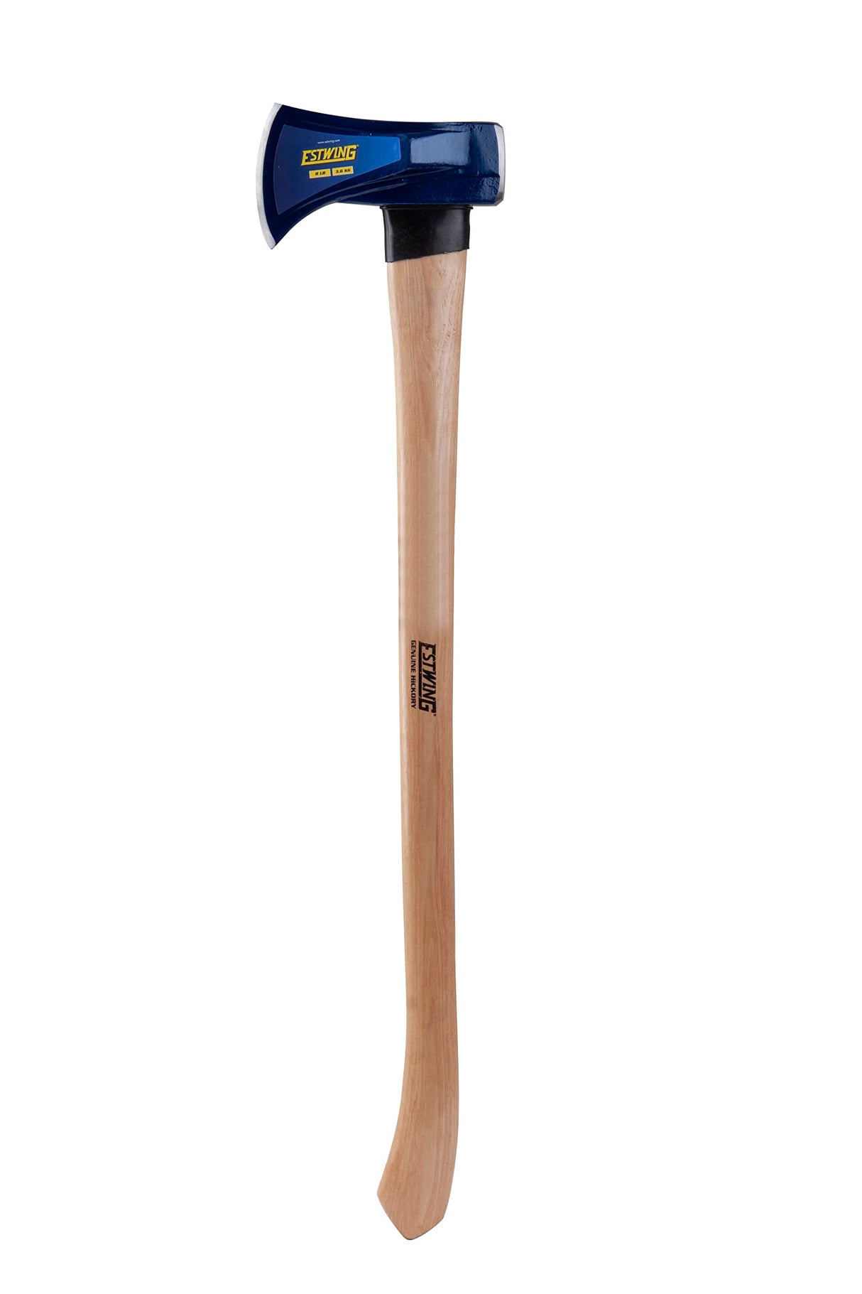 Estwing 8 Pound Wood Splitting Maul Tool with 36 Inch Hickory Wooden Handle, Steel Blade, and Superior Shock Absorption for Effortless Wood Splitting Estwing