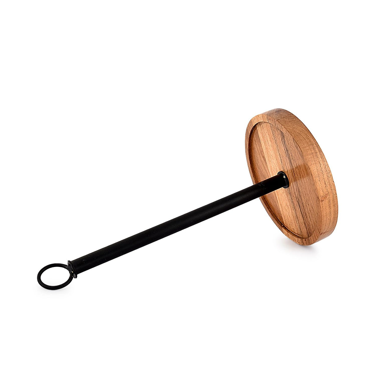 EDHAS Paper Towel Holders Iron & Acacia Wood for Farmhouse Kitchen,Wooden Paper Towel Holder Stand. (6.5" x 6.5" x 13") EDHAS