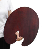 Large Walnut Wooden Paint Palette 20 x 16 Inch - Kidney Shaped Oil Painting Pallet, Color Mixing Tray for Pro, Artist Art Students, Gouache 50 * 40 cm (Oval 20 x 16 inch) KIILOMP