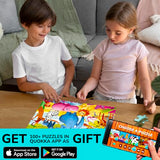 QUOKKA Puzzles for Toddlers 3-5 - 4 x 30 Pieces Puzzles for Kids Ages 2-4 - Animal Learning Jigsaw Puzzles for Kids 4-6 Years Old - Educational Toys for Boy and Girl QUOKKA