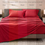 Bare Home Super Soft Fleece Sheet Set - Twin Size - Extra Plush Polar Fleece, No-Pilling Bed Sheets - All Season Cozy Warmth (Twin, Red) Bare Home