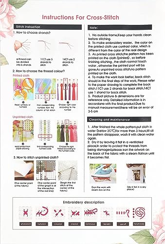 Landscape Stamped Cross Stitch Kits - Seaside Scenery Needlepoint Counted Cross Stitch Kits for Beginners Adults Patterns Dimensions Needlecrafts Embroidery Kits Arts and Crafts WUSARPLY