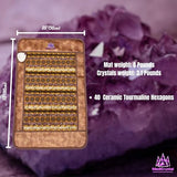 ThermoGem Infrared Heat Amethyst Tourmaline Jade Pad - Medium 32"L x 20"W - Thin & Flexible - Adjustable Heating 86-158°F (30-70°C) - Natural Crystals - Negative Ions - Hot Stone Mat MediCrystal