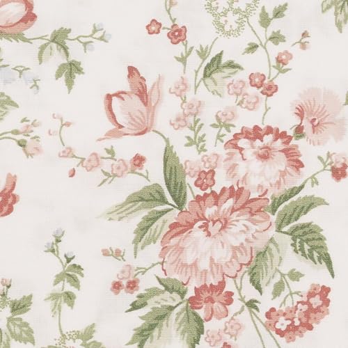 Laura Ashley - Queen Sheet Set, Buttery-Soft Bed Sheets with a Naturally Silky Smooth Cotton Sateen Lightweight Feel - Matching Pillowcases & Fitted Sheet (Lilian Coral) Laura Ashley