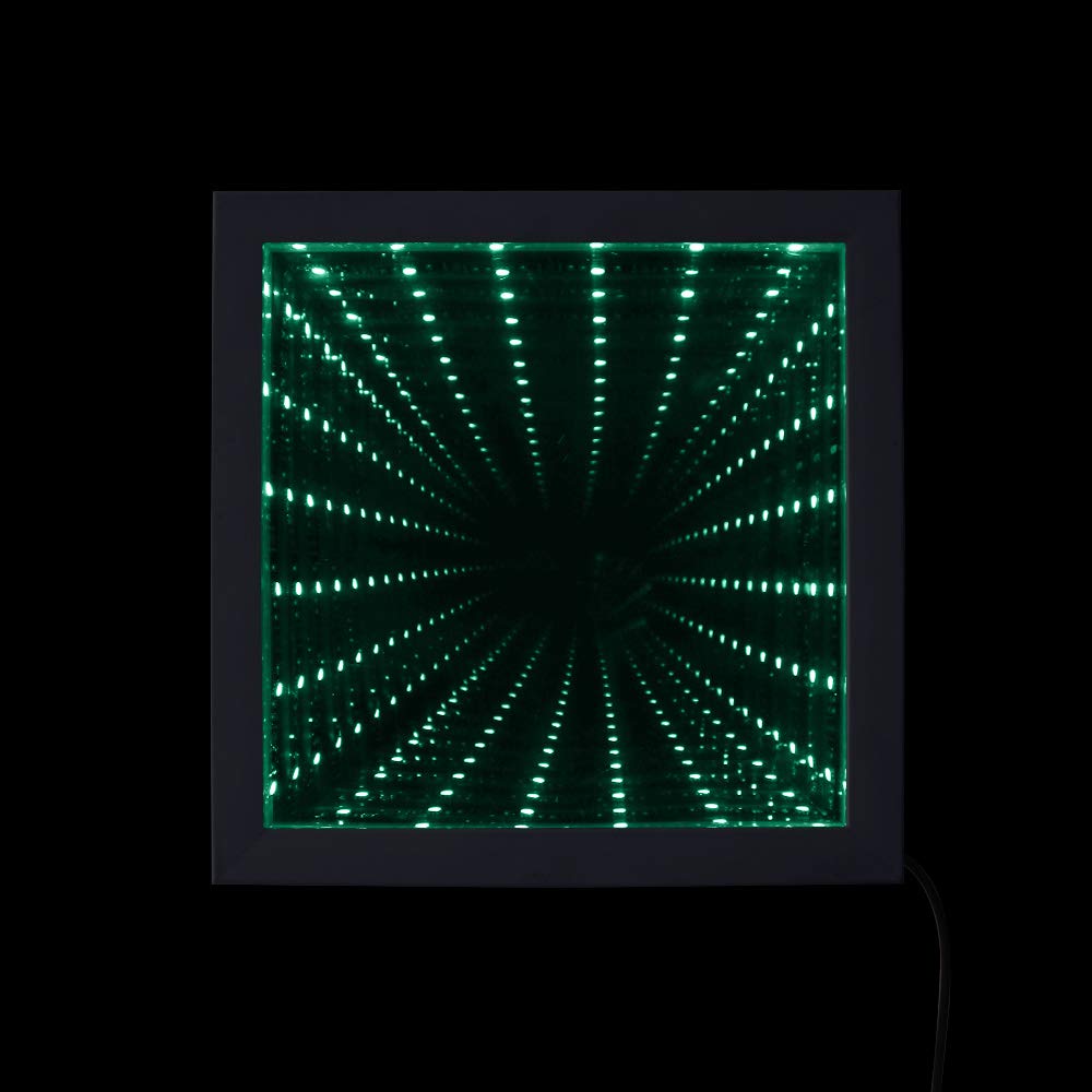 The Geeky Days LED Infinity Wall Mirror Frame with Multi Color Changing Light (38x38cm) The Geeky Days