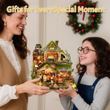 LogicTwist DIY Miniature House Kit with LED Lights, Forest Adventure Wooden Mini House Building Kit for Adults & Teens, Creative Crafts for Women, Friends & Hobbyists