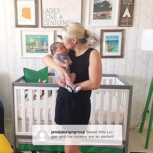 Delta Children Tribeca 4-in-1 Baby Convertible Crib, Bianca White/Natural Delta Children